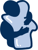 Icon of two people embracing