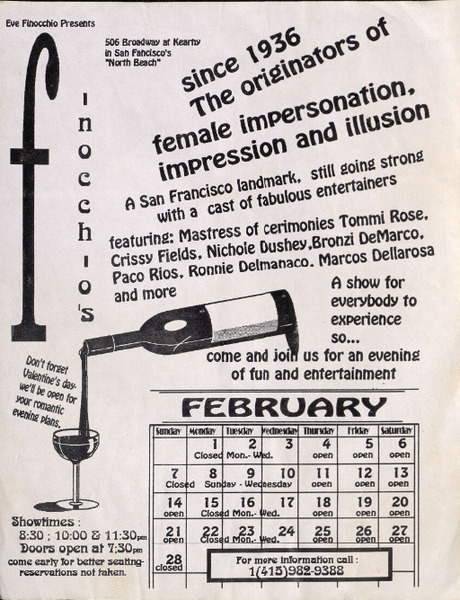 Download the full-sized image of Finocchio's Flyer