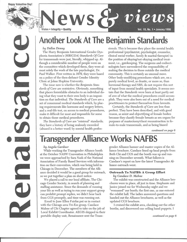Download the full-sized PDF of Renaissance News & Views Vol. 10, No. 1 (January, 1996)