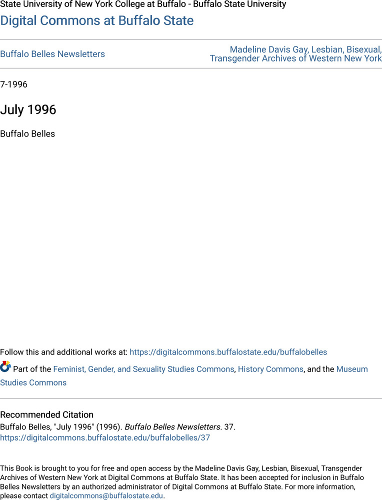 Download the full-sized PDF of Buffalo Belles Vol. 5 No. 7 (July, 1996)
