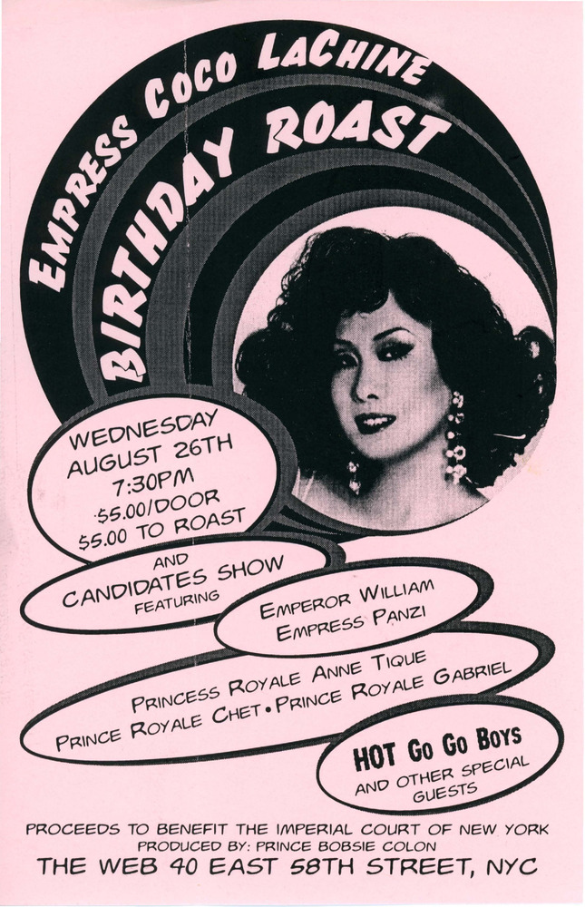 Download the full-sized PDF of Empress Coco Lachine Birthday Roast Event Flyer