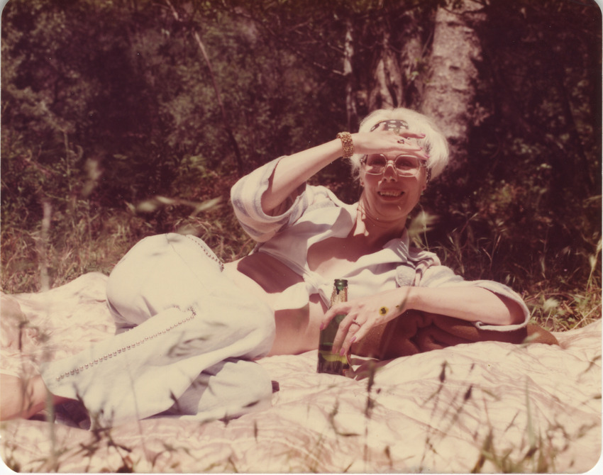 Download the full-sized image of Photo of Vicki Marlane Lying Outside