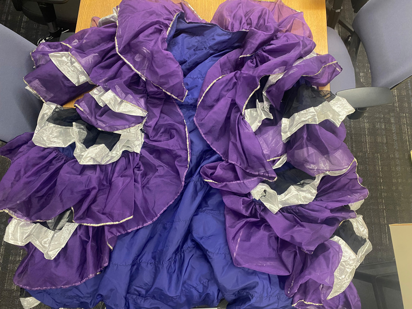 Download the full-sized PDF of Photo of Purple Ruffled Cape