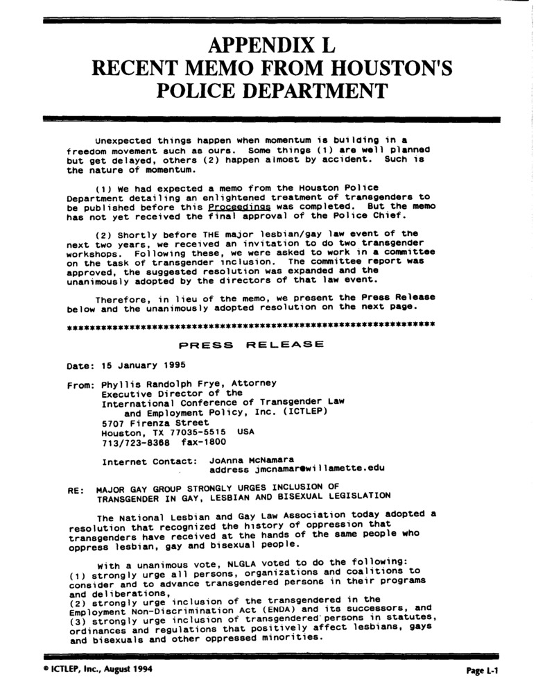 Download the full-sized PDF of Appendix L: Recent Memo from Houston's Police Department