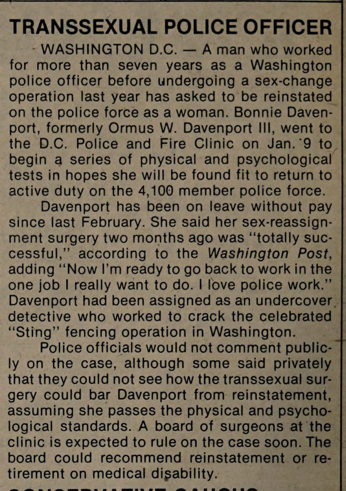 Download the full-sized PDF of TRANSSEXUAL POLICE OFFICER