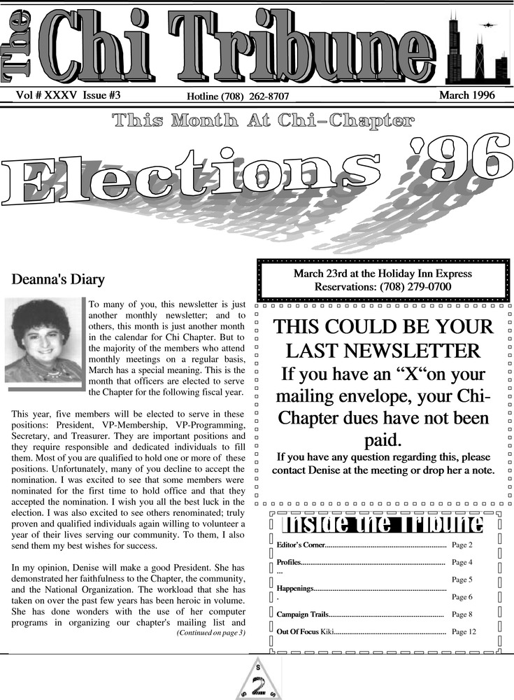 Download the full-sized PDF of The Chi Tribune Vol. 35 Iss. 03 (March, 1996)