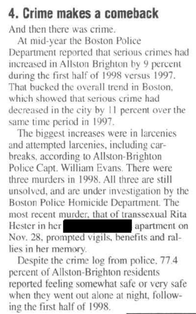 Download the full-sized PDF of A Clipping About Rita Hester's Murder and Other Boston Violence