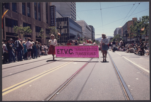 Download the full-sized image of Educational Transvestite Channel Pride contingent, 1988 (1)