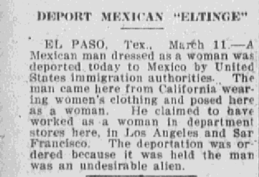 Download the full-sized PDF of Deport Mexican "Eltinge" El Paso, Tex., March 11