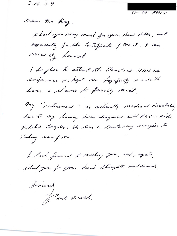 Download the full-sized PDF of Letter from Paul A. Walker to Rupert Raj (March 16, 1989)