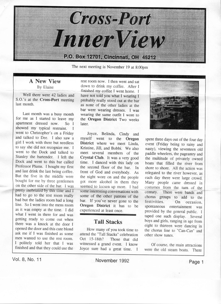 Download the full-sized PDF of Cross-Port InnerView, Vol. 8 No. 11 (November, 1992)