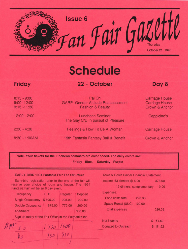 Download the full-sized PDF of Fan Fair Gazette, Issue 6 (October 21, 1993)