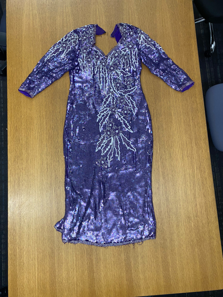 Download the full-sized PDF of Photo of Purple Sequined Dress