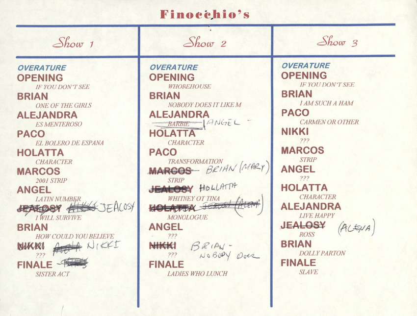 Download the full-sized image of Finocchio's Run of Show [1]