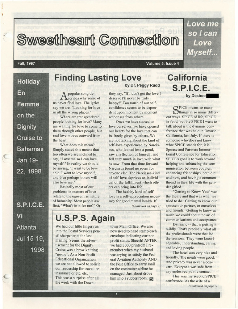 Download the full-sized PDF of The Sweetheart Connection Vol. 5 No. 4 (Fall 1997)