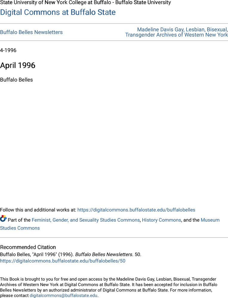 Download the full-sized PDF of Buffalo Belles Vol. 5 No. 4 (April, 1996)