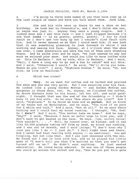 Download the full-sized image of Jackie Phillips oral history