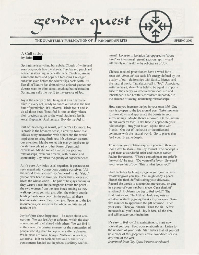 Download the full-sized PDF of Gender Quest (Spring 2000)