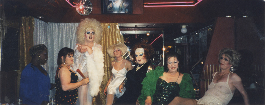 Download the full-sized image of Group Photo of Seven Queens at Aunt Charlie's
