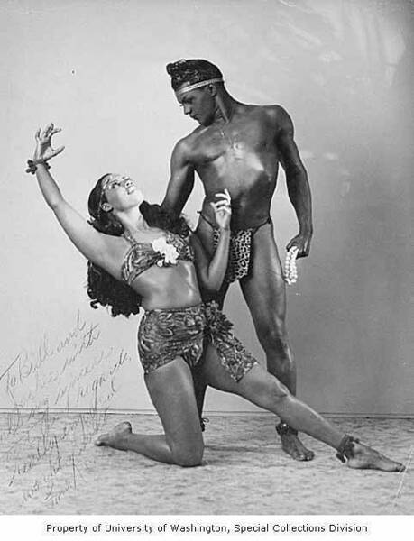 Download the full-sized image of Michael Phelan and Princess Toulaire in costume for their "Jungle Dance" routine