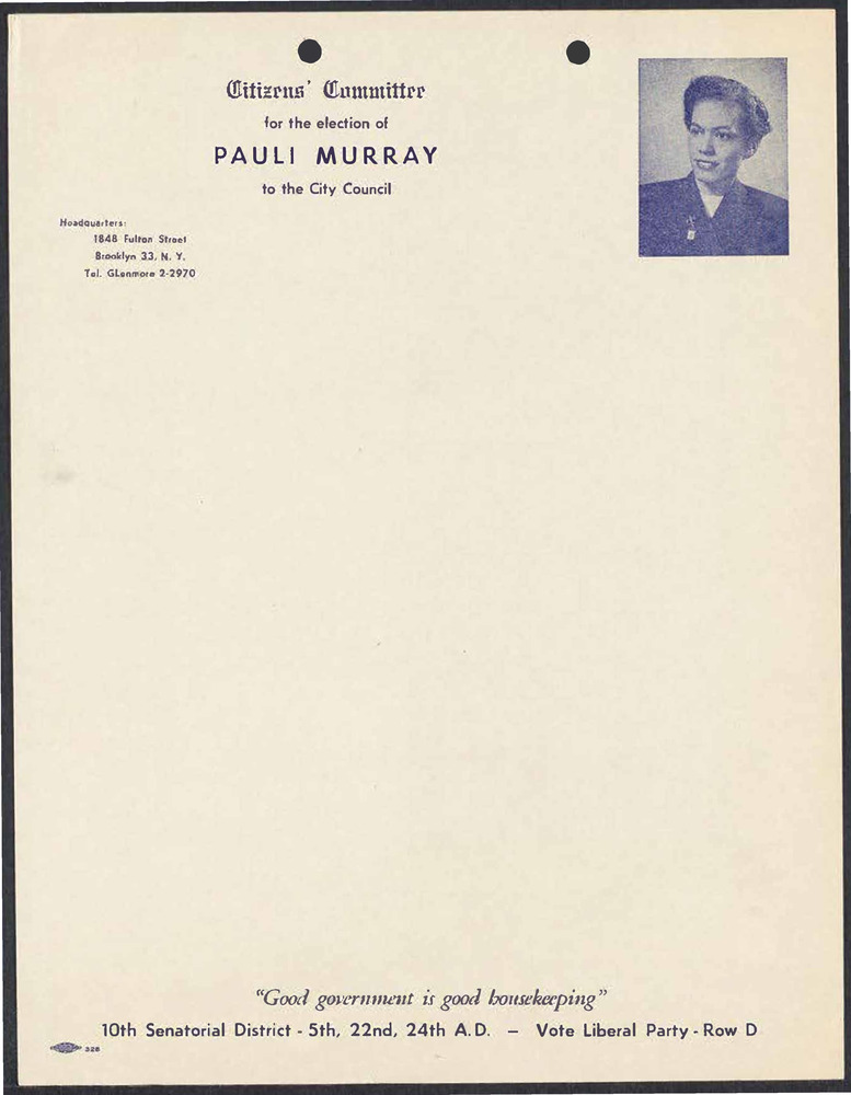 Download the full-sized PDF of City Council for Pauli Murray Blank Letterhead