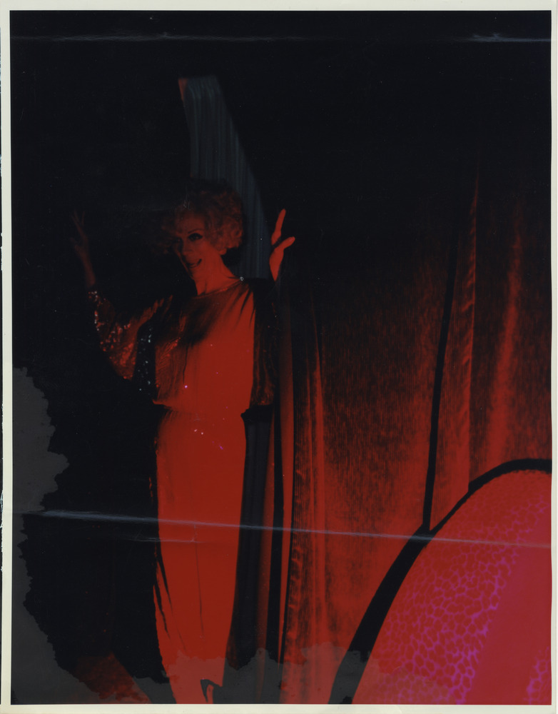 Download the full-sized image of Photo of Vicki Marlane Behind Curtain