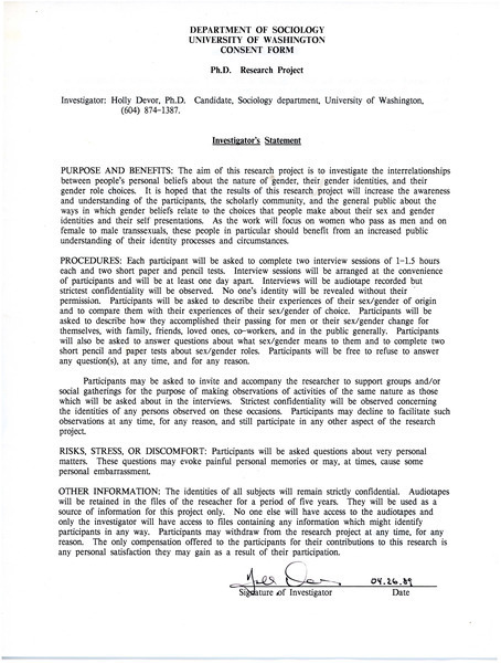 Download the full-sized image of Department of Psychology University of Washington Consent Form