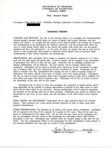 Download the full-sized image of Department of Psychology University of Washington Consent Form