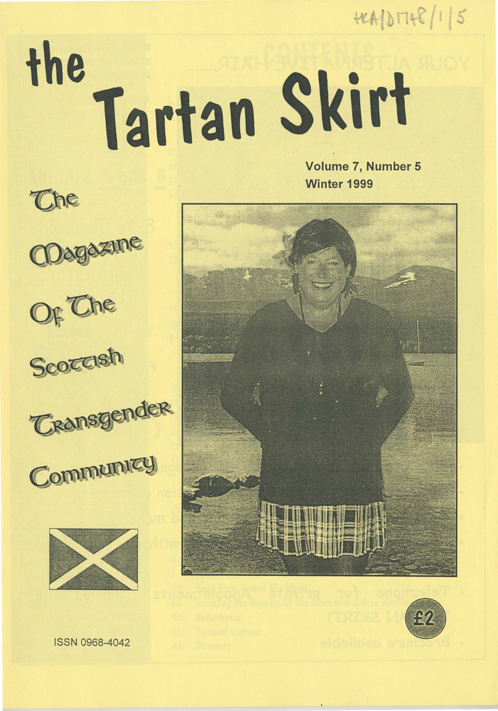Download the full-sized PDF of The Tartan Skirt: The Magazine of the Scottish Transgender Community Vol. 7, No. 5 (Summer 1999)