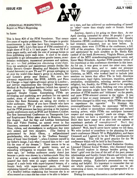 Download the full-sized image of FTM Newsletter #20