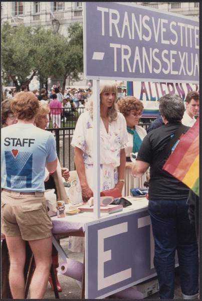 Download the full-sized image of Educational Transvestite Channel booth, 1987 (11)