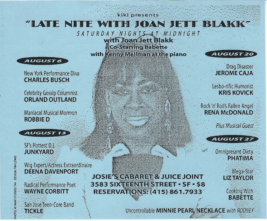 Download the full-sized PDF of Late Nite with Joan Jett Blakk Advertisement