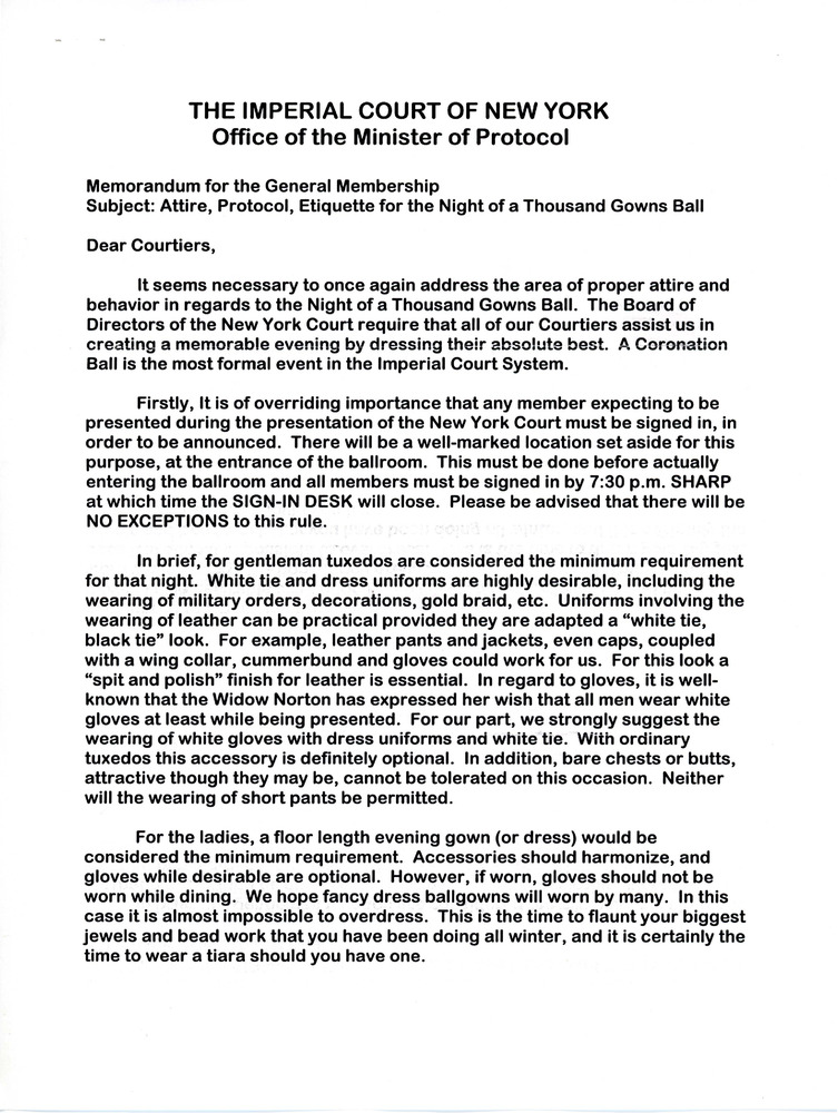 Download the full-sized PDF of Protocol for Night of a Thousand Gowns Ball