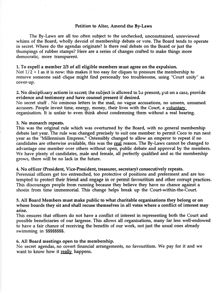 Download the full-sized PDF of Petition to Alter, Amend the By-Laws