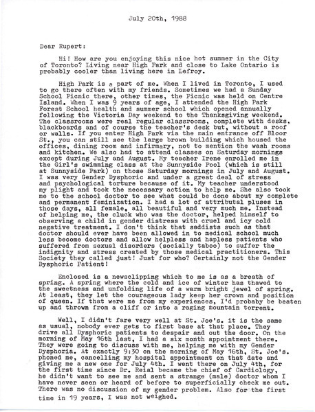 Download the full-sized image of Letter from Barbara to Rupert Raj (July 20, 1988)