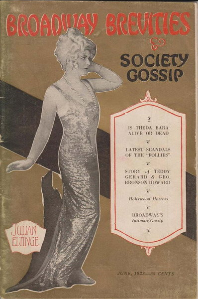 Download the full-sized image of Broadway Brevities & Society Gossip: June 1923 Cover