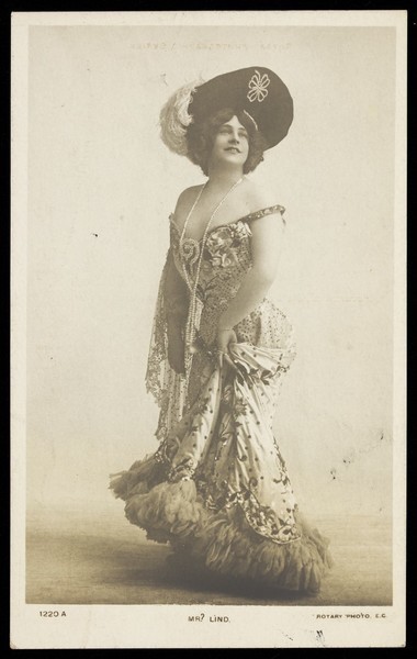 Download the full-sized image of John Lindstrom in drag. Photographic postcard, 19--.