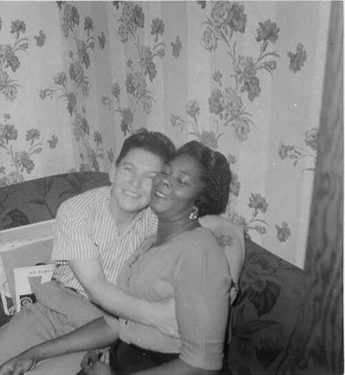 Download the full-sized image of Unknown masc and unknown femme hugging