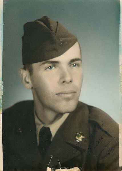 Download the full-sized image of Portrait of Francis Hill in uniform, 1950