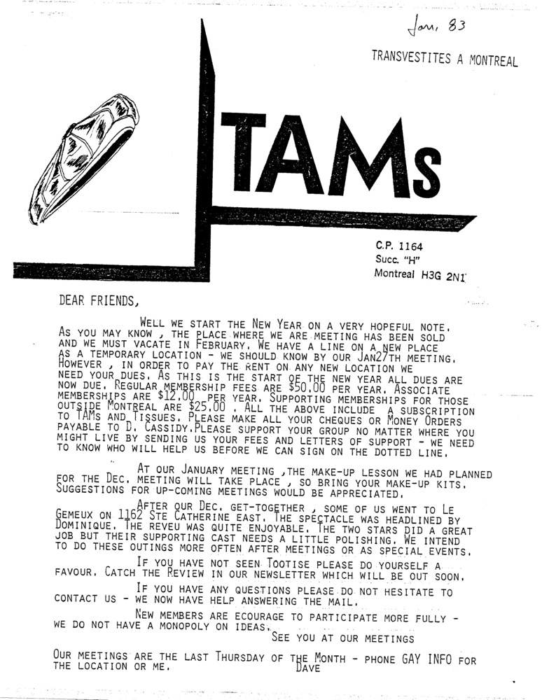 Download the full-sized PDF of TAMs & Tissues (January 1983)