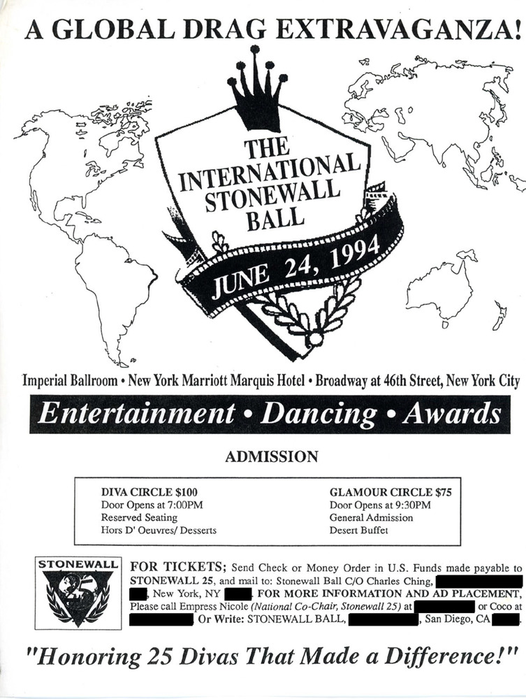 Download the full-sized PDF of Flyer for The International Stonewall Ball