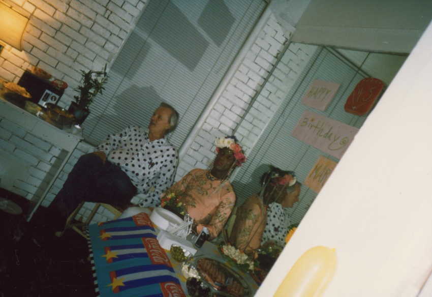 Download the full-sized image of A Photograph of Marsha P. Johnson Sitting Next to Randy Wicker at Her Birthday Party