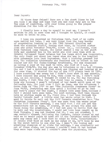 Download the full-sized image of Letter from Barbara to Rupert Raj (February 7, 1989)