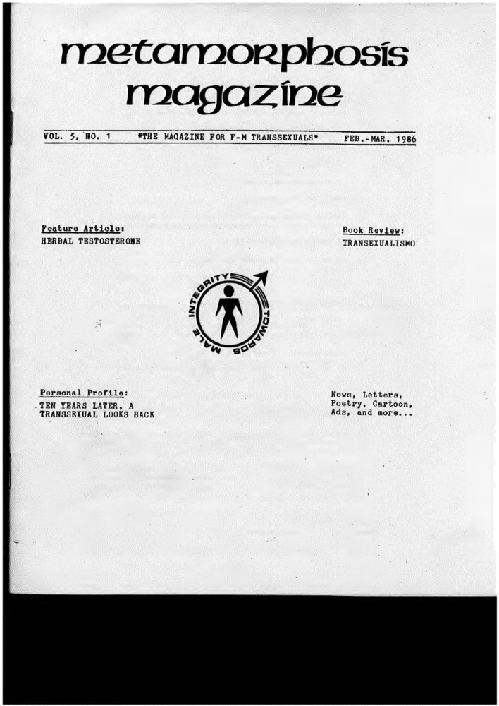 Download the full-sized PDF of Metamorphosis Magazine Vol. 5, No. 1 (February-March 1986)
