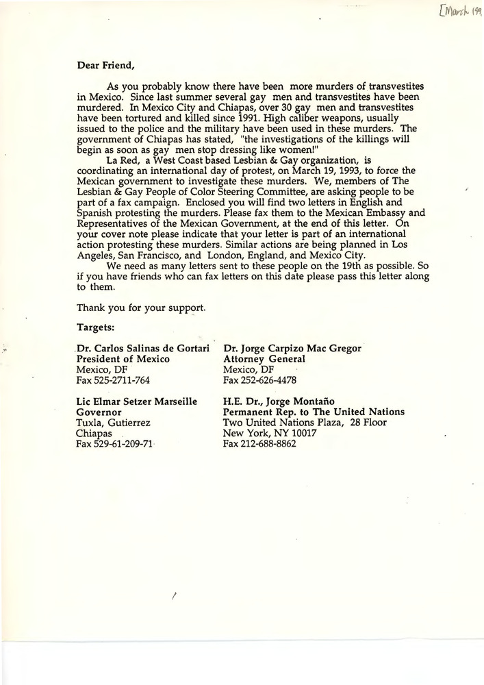 Download the full-sized PDF of Letter from The Lesbian, Gay & People of Color Steering Committee
