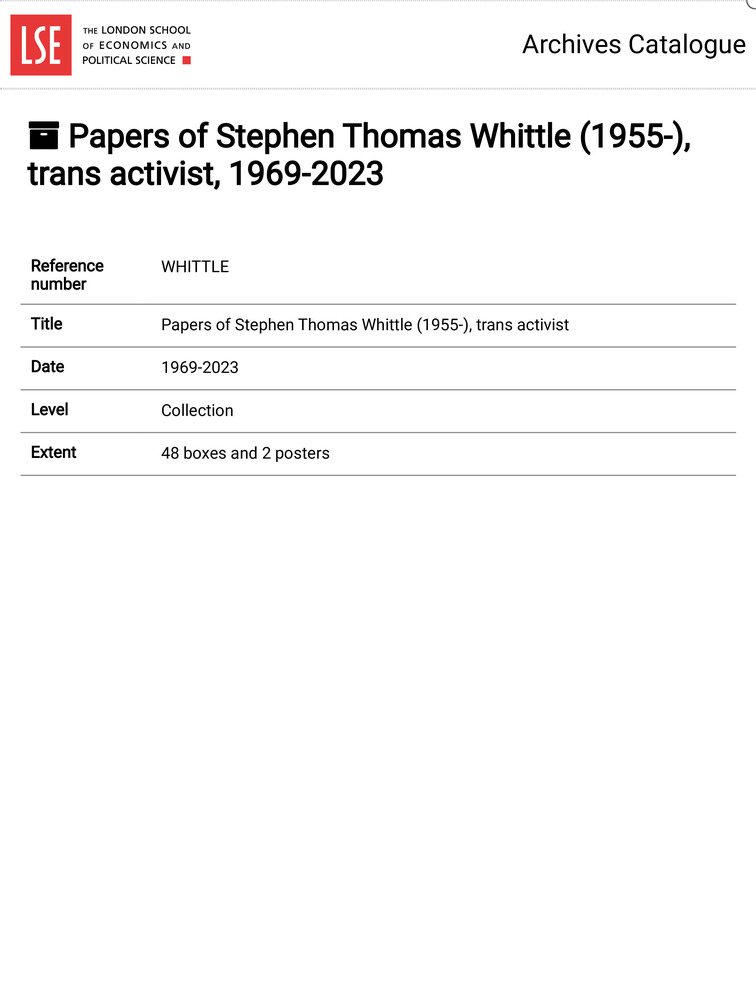 Download the full-sized PDF of Stephen Thomas Whittle Papers Finding Aid