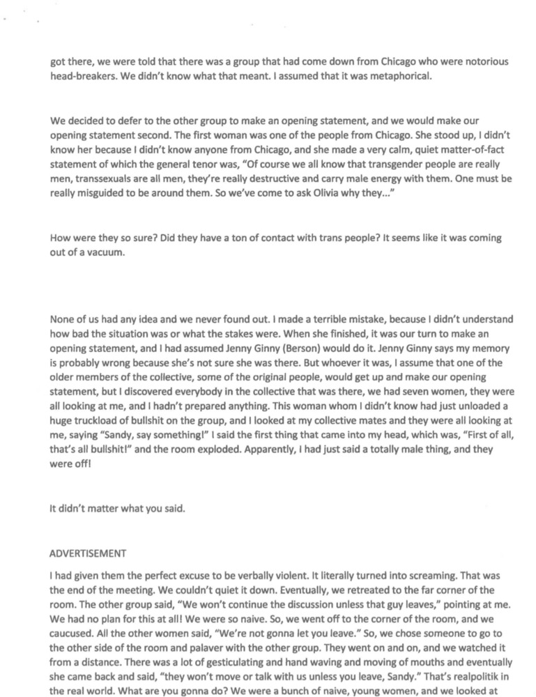 Download the full-sized PDF of Interview Clippings of Felicia Flames and Sandy Stone