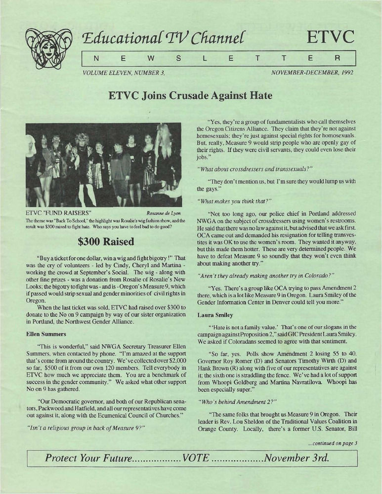 Download the full-sized PDF of ETVC Newsletter Vol. 11, No. 3