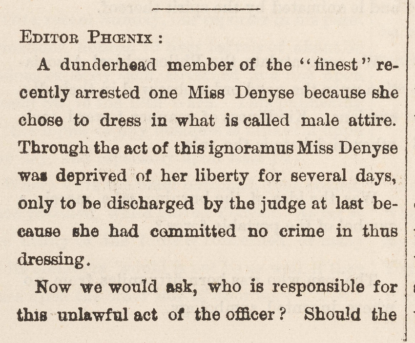 Download the full-sized PDF of Arrest of Miss Denyse