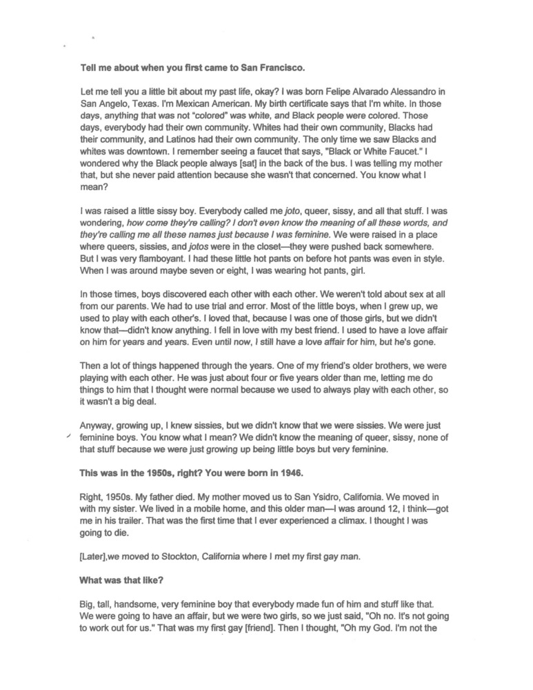 Download the full-sized PDF of Unattributed Interview of Felicia Elizondo